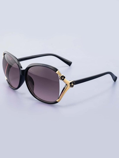 Flower Decor Tinted Lens Sunglasses | SHEIN