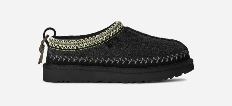 UGG® Women's Tasman Biarritz Sheepskin Slippers in Black, Size 9 | UGG (US)