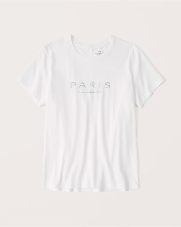 Short-Sleeve Relaxed Logo Tee | Abercrombie & Fitch (US)