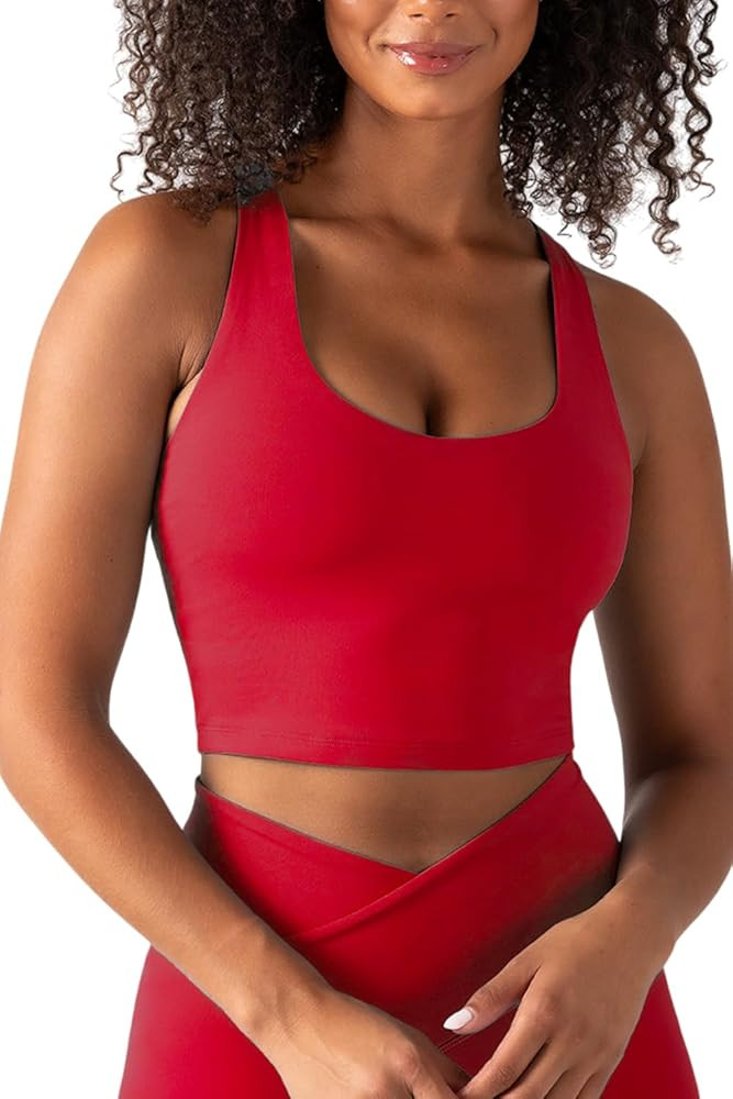 YITTY Active Sports Bra Tank, Tank Top for Women with Built-in Bra, Racerback, Removable Cups, Lo... | Amazon (US)