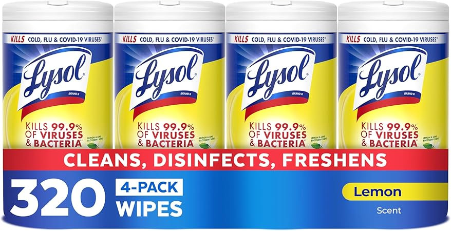 LYSOL Disinfecting Wipes, All Purpose Cleaner, Multi-Surface Antibacterial Cleaning Wipes, Househ... | Amazon (US)