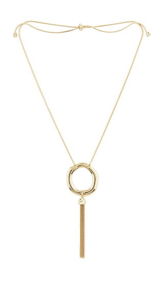 x REVOLVE Open Circle Tassel Necklace in Gold | Revolve Clothing (Global)