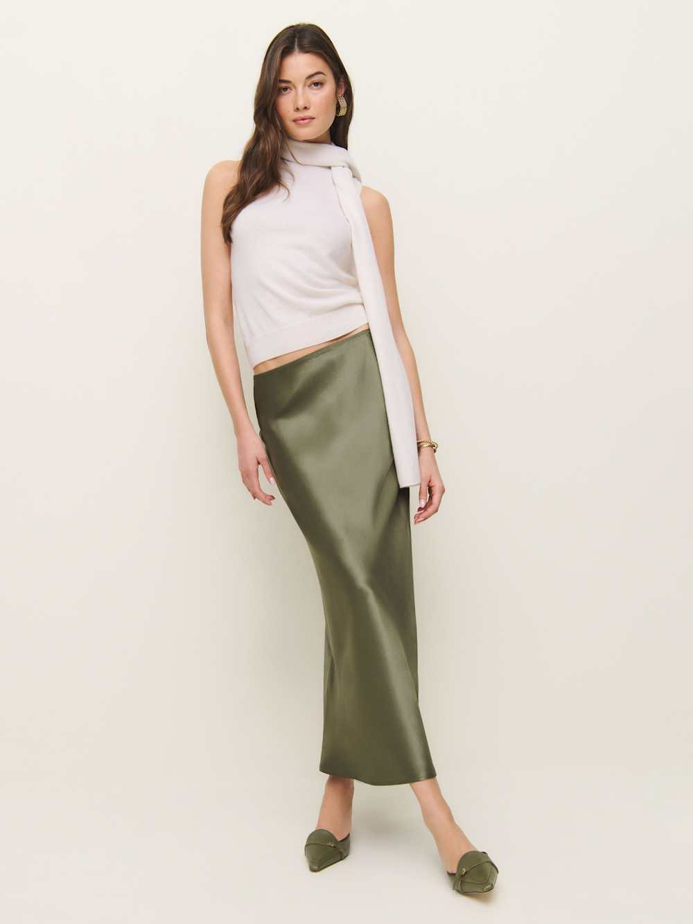 Layla Silk Skirt | Reformation (Global)