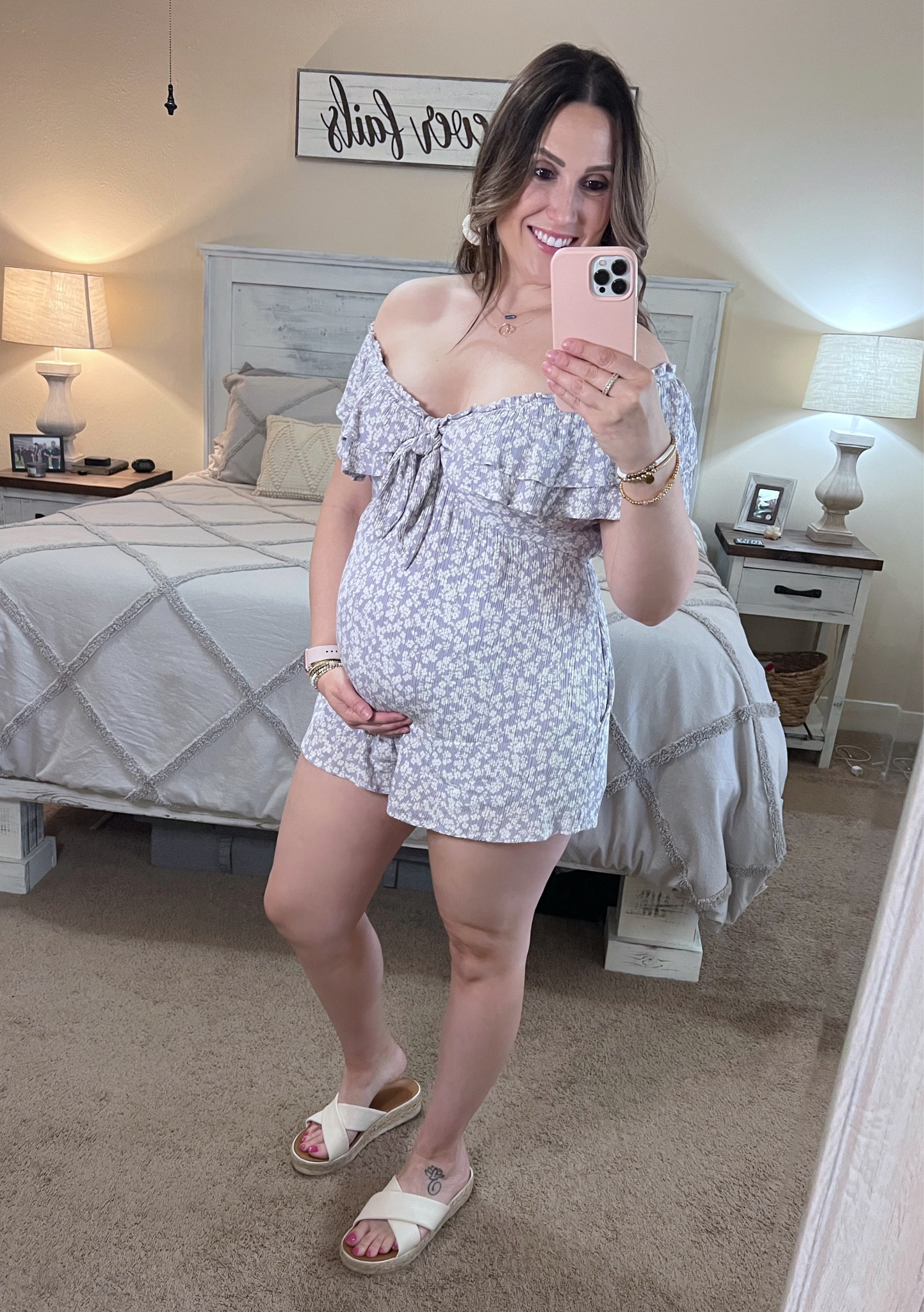 Loving this spring maternity romper from Pink Blush! I’m a size 10/12 and went with the large. It fits great! Use the code “Amylynbeauty25” at checkout for a discount! 🙌🏼 

Romper, spring romper, maternity, maternity romper, maternity outfit, midsize, midsize maternity, midsize pregnancy, Easter outfit 

#LTKbump #LTKcurves #LTKSeasonal