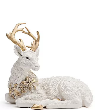 Fitz And Floyd Bonita Resting Deer Figurine - White | Dillard's