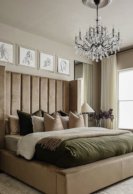 Moody fall bedroom. Chandelier is from RH, I’m not able to link it! 

#LTKhome