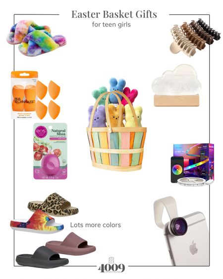 Easter basket gifts for teen girls. Teens can be hard to shop for but here are some great ideas. 

Stuffed peeps | eos lip balm | govee LED strip lights | cushion slippers | fuzzy slippers | iPhone lens | claw clips | makeup sponge | storm cloud

#LTKkids #LTKfindsunder50 #LTKSeasonal