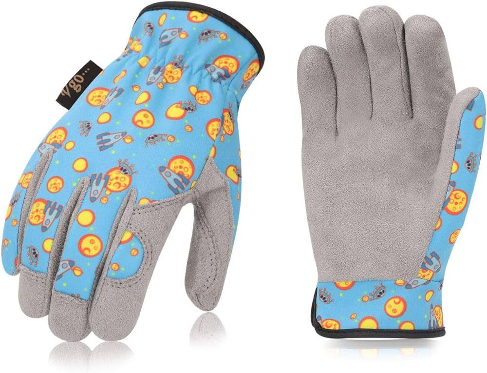 Vgo... 1-Pair Age 8-9 Kids Gardening Gloves,Child Yard Work Gloves,Outdoor Playing Gloves(Size XX... | Amazon (US)