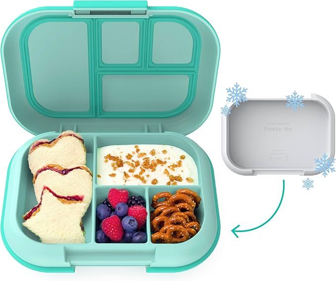 Bentgo® Kids Chill Leak-Proof Lunch Box - Included Reusable Ice Pack Keeps Food Cold; 4-Compartm... | Amazon (US)