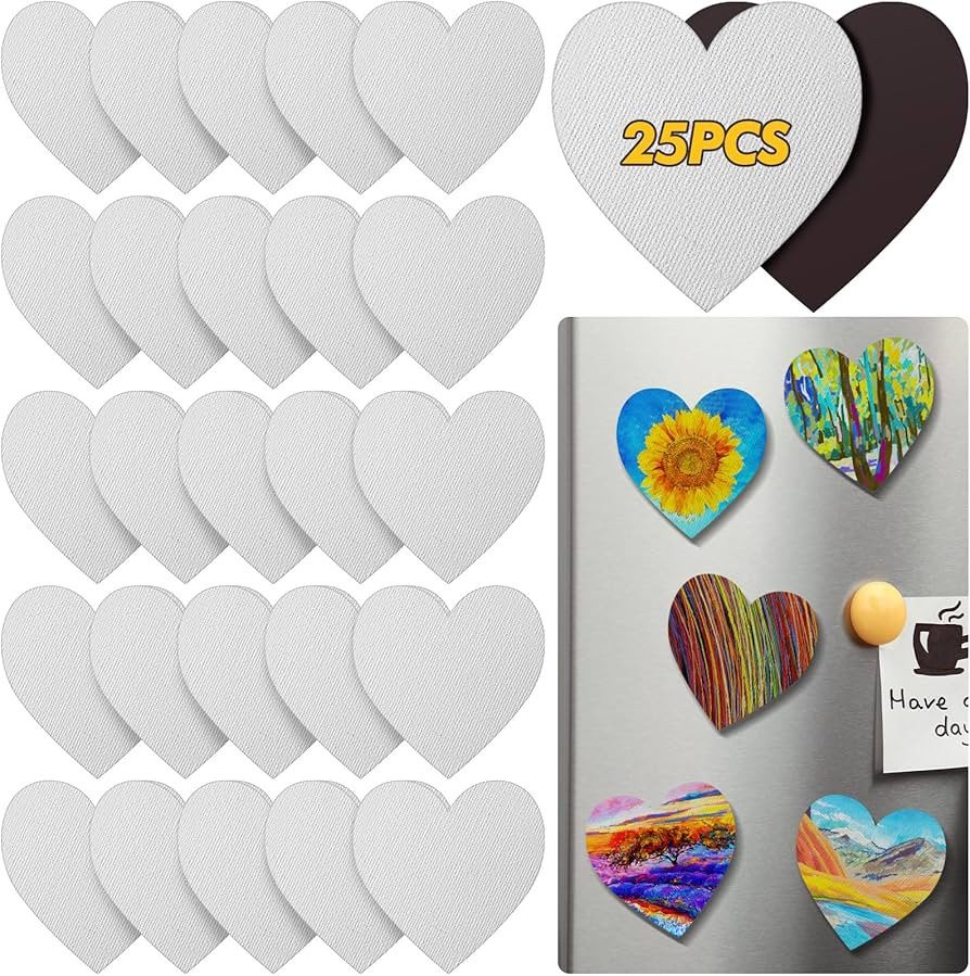 Engrowtic 25 Pcs Mini Magnetic Painting Canvas Panel 3in Mini Canvas Boards for Painting Tile Art... | Amazon (US)
