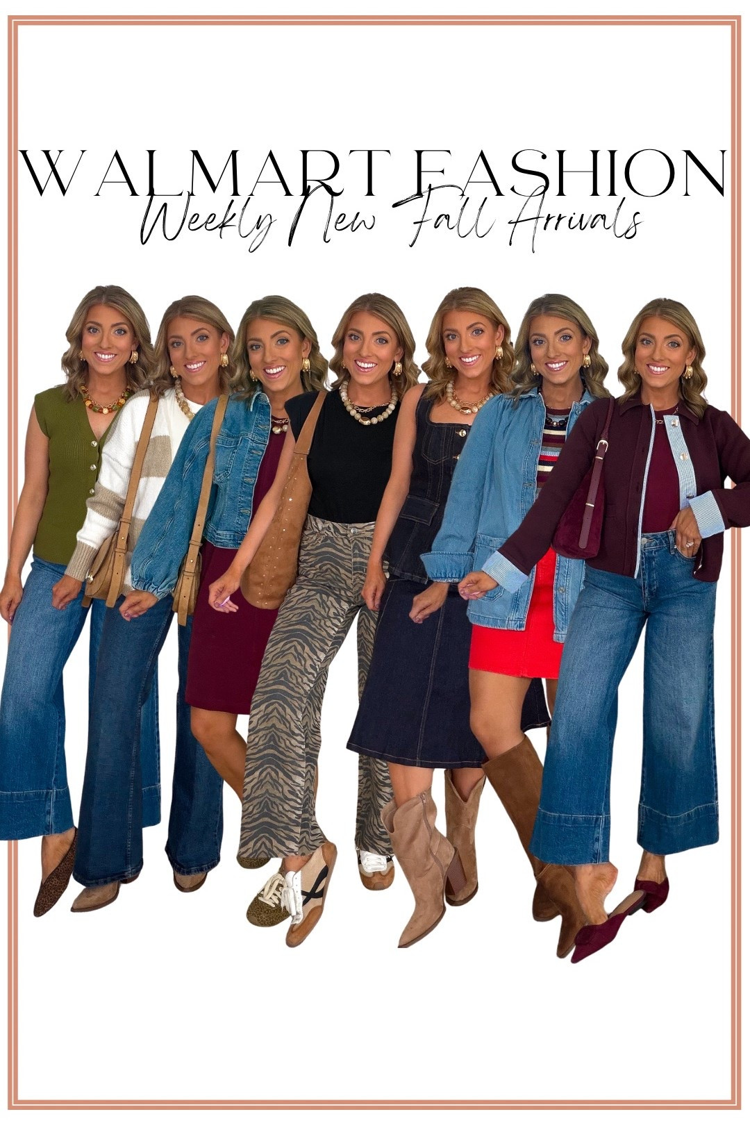 Walmart fall fashion just keeps getting BETTER 😍🍂 This week’s Walmart new arrivals are seriously some of the most unbelievable I’ve seen yet! The colors, prints, denim, cozy cardigans, sweaters, jackets, matching sets and little statement details look SO good — I cannot believe some of these are Walmart finds!

There are so many easy fall outfit ideas in this drop, whether you’re looking for everyday casual outfits, workwear, school drop-off looks, date night pieces or cute layers to carry you through the season. And the rich burgundy, chocolate brown, olive, denim and animal prints?! SO good. 🤎

So many of these Walmart fashion finds have that expensive, elevated look without the price tag we don’t love. I have a feeling several of these new arrivals are going to go FAST!

#walmartfashion #walmartfinds #walmartnewarrivals #walmartstyle #walmartfashionfinds #fallfashion #falloutfits #fallstyle #fallfashionfinds #affordablefashion #affordablestyle #walmartoutfits #falloutfitideas #womensfashion #womensstyle #fashionfinds

#LTKxWalmart #LTKPetite #LTKootd