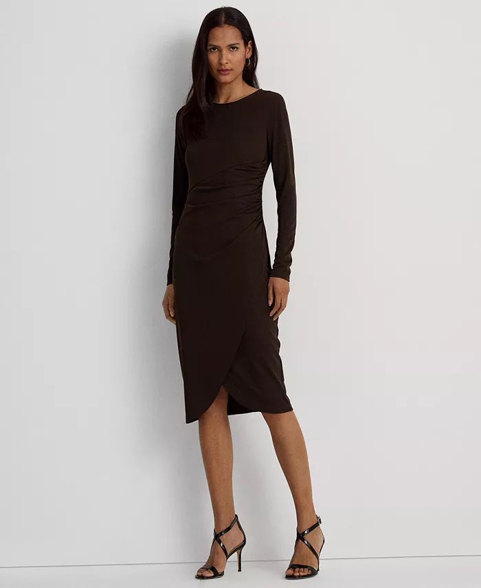 Women's Stretch Jersey Long-Sleeve Dress | Macy's