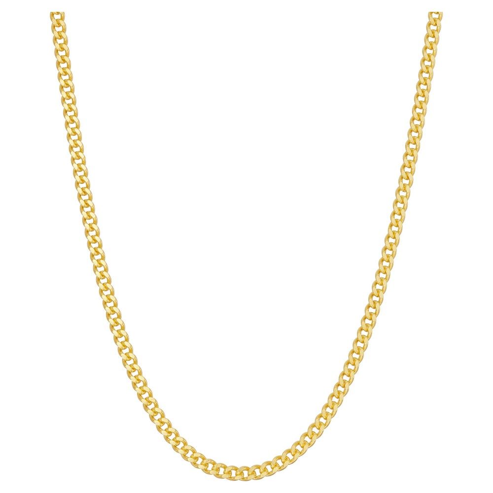 Tiara Gold Over Silver 18"" Curb Chain Necklace | Target
