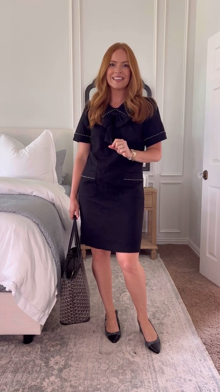 This workwear dress is still in stock from Nordstrom sale! I got my regular size of a 6!


What to wear to work, GRWM for work, get dressed routine, black work dress, corporate outfit, office outfit, dresses for work, work appropriate outfit

#LTKSaleAlert #LTKxNSale #LTKWorkwear