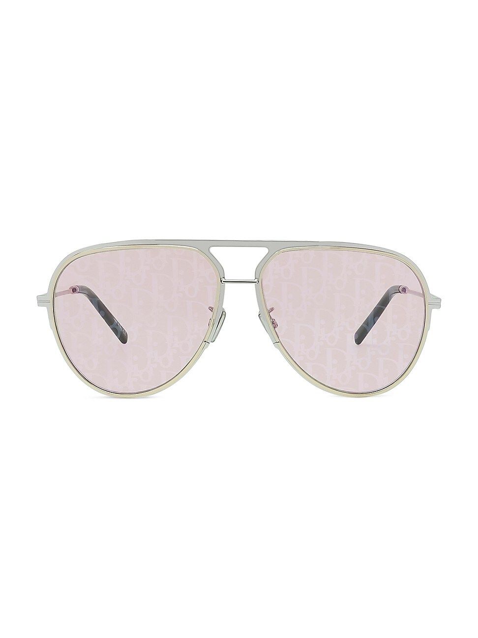 Dior Men's DiorEssential 60MM DiorOblique Lens Metal Aviator Sunglasses - Shiny Palladium Violet | Saks Fifth Avenue