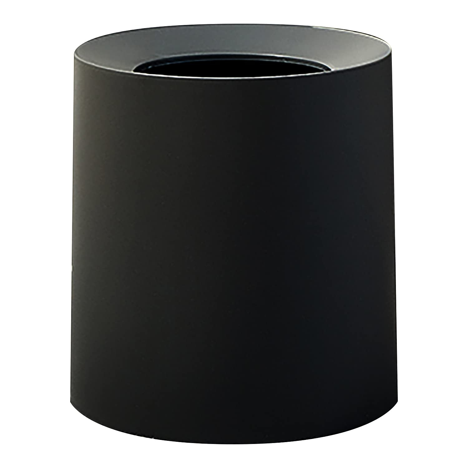 Modern Round Waste Basket - 2.1Gal/7.9L Open Top Trash Bin - Black Garbage Can with Removable Pla... | Amazon (US)