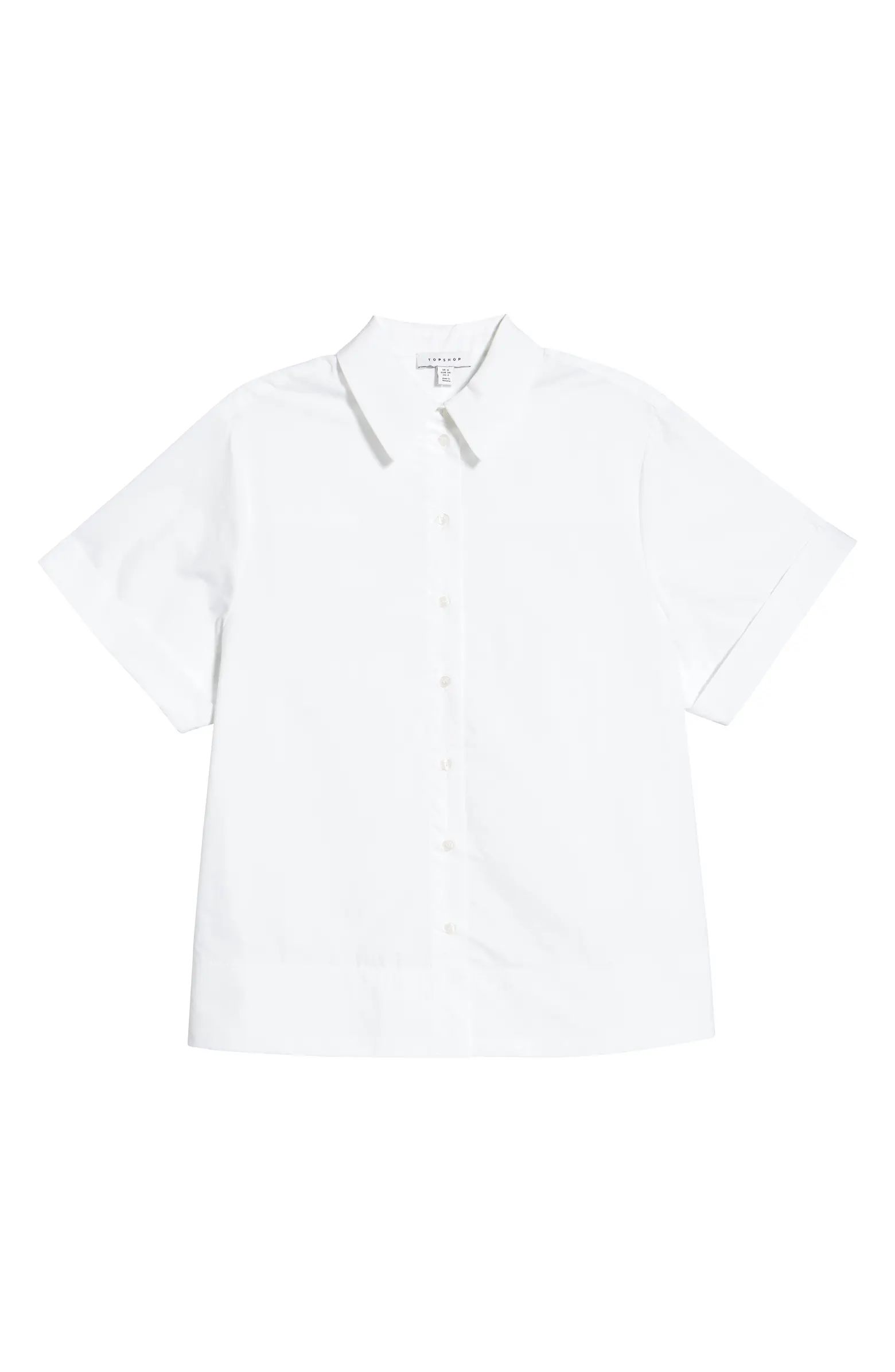 Topshop Boxy Short Sleeve Button-Up Shirt | Nordstrom | Nordstrom