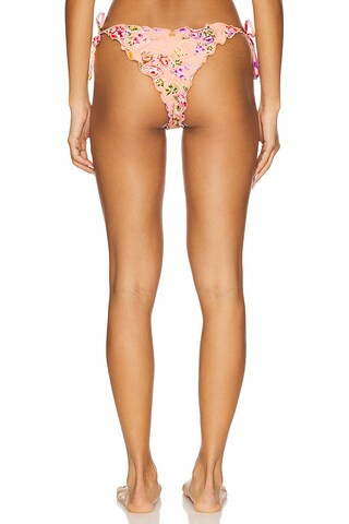 Embroidered Lettuce Edge Bikini Bottom in Multi | Revolve Clothing (Global)