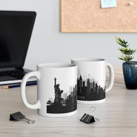 New York City Ceramic Coffee Mug 11Oz Nyc Skyline Statue Of Liberty USA World Travel Themed Gift Mugs White Glossy | Etsy (US)