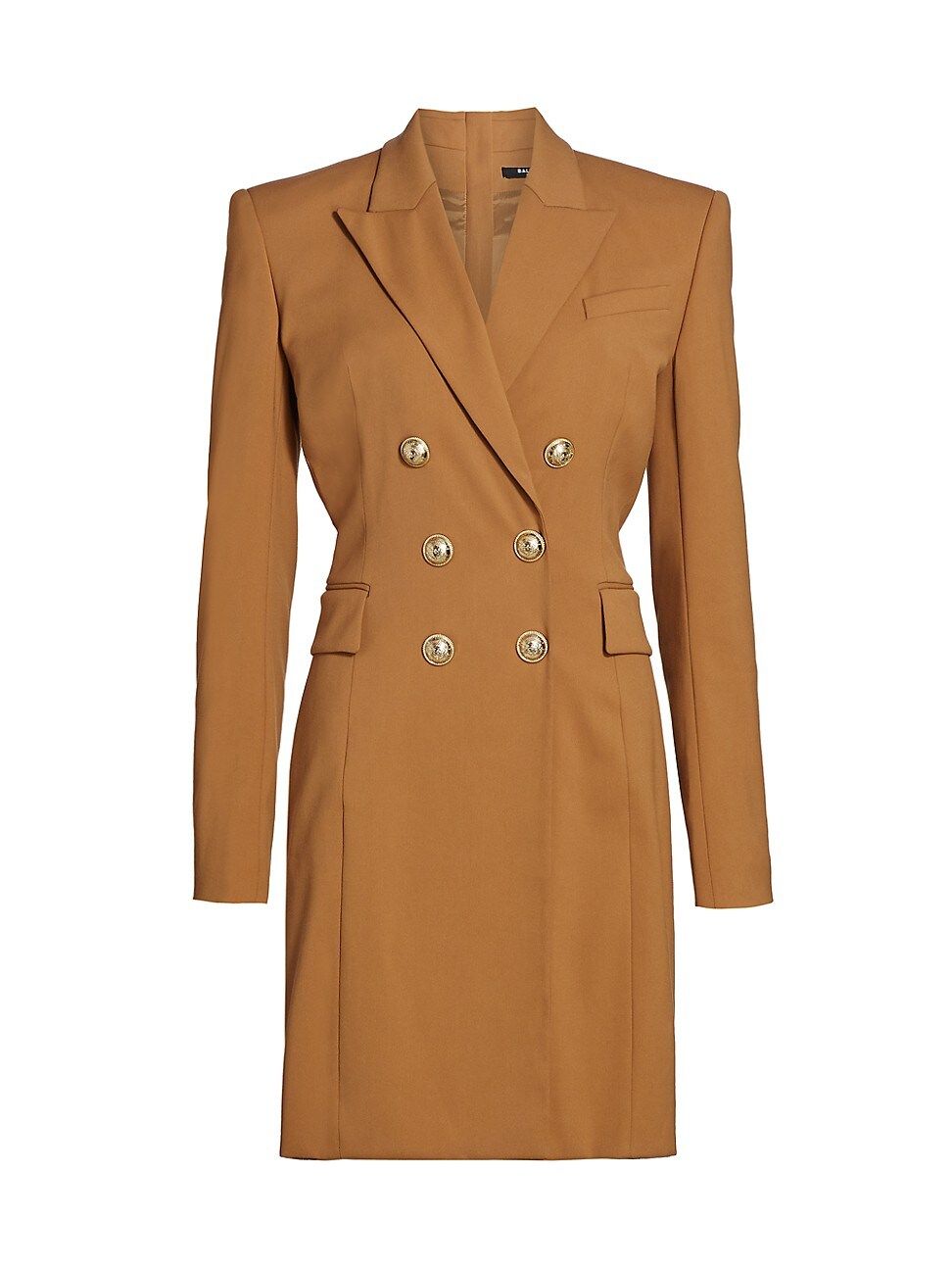 Balmain Women's Double Breasted Jacket Dress - Camel - Size 34 (2) | Saks Fifth Avenue