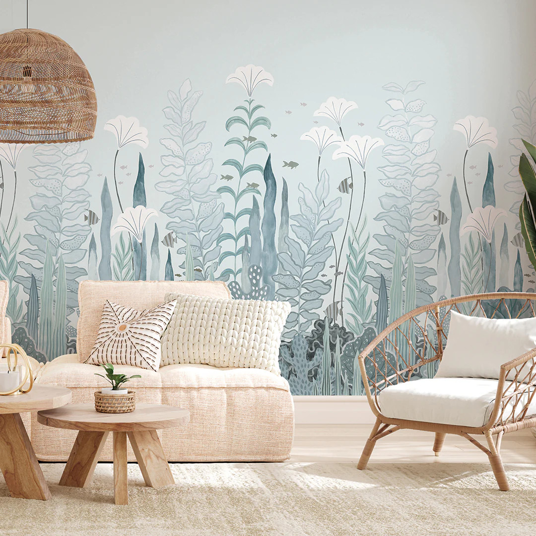Coral and Kelp Peel and Stick Wall Mural | Tempaper