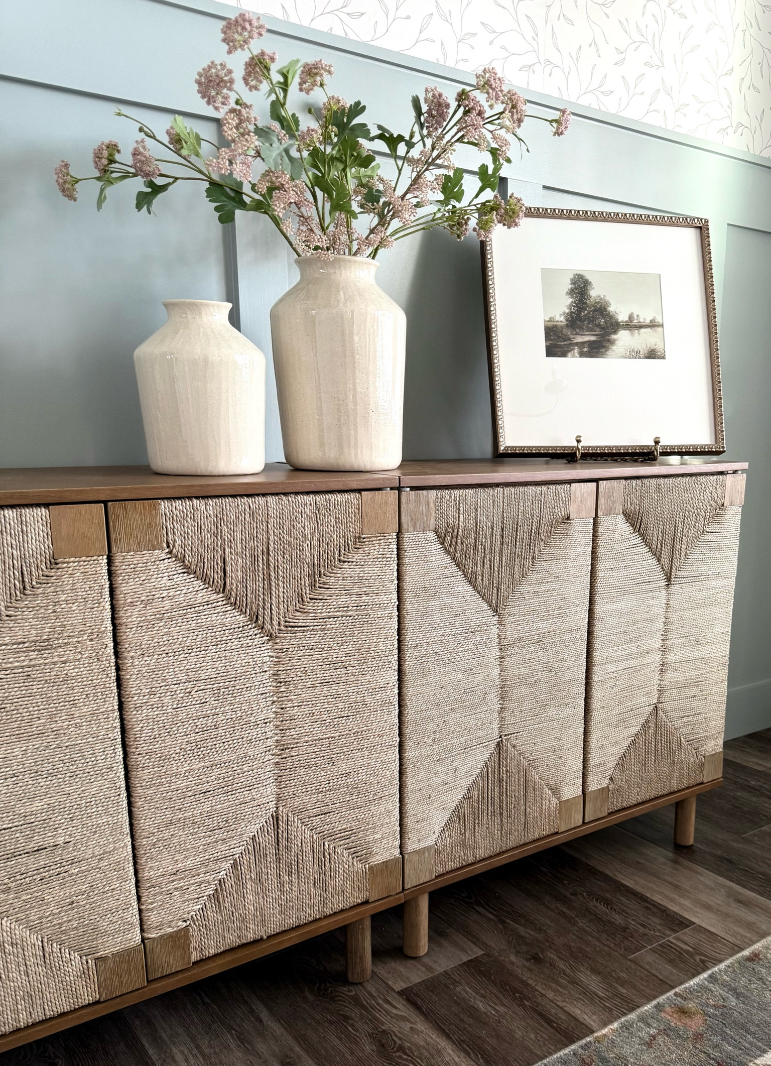 New spring decor in my dining room

Nathan James / Seagrass / mid century modern / neutral decor / neutral vase / hearth and hand vase / wall art / gold accents / sedum stems / spring florals / coastal side board / cabinet / media storage / magnolia / modern farmhouse 

#LTKHome #LTKFindsUnder100 #LTKFindsUnder50