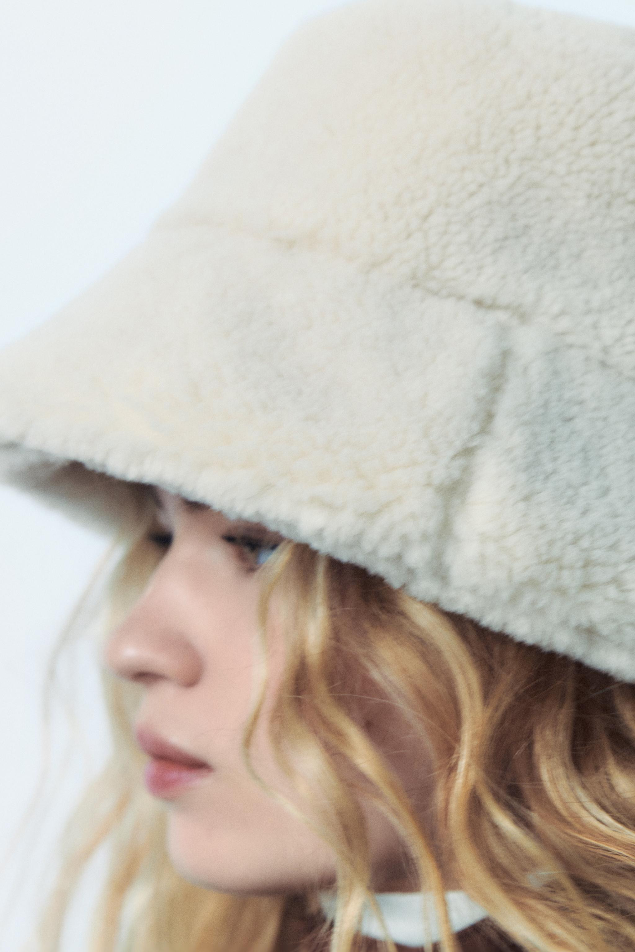 FAUX SHEARLING BUCKET HAT | Zara US
