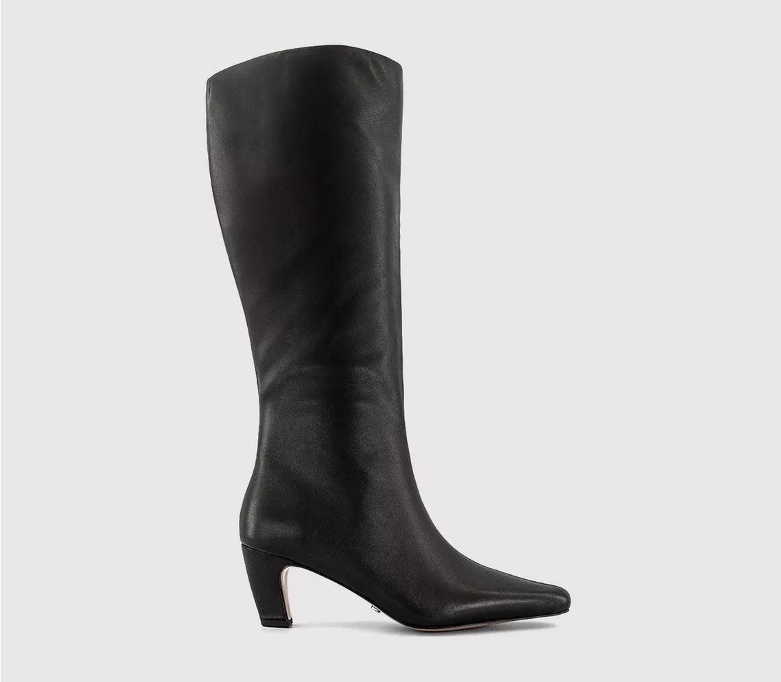 Kensington Curve Heel Knee High Boots | Office Shoes (UK)