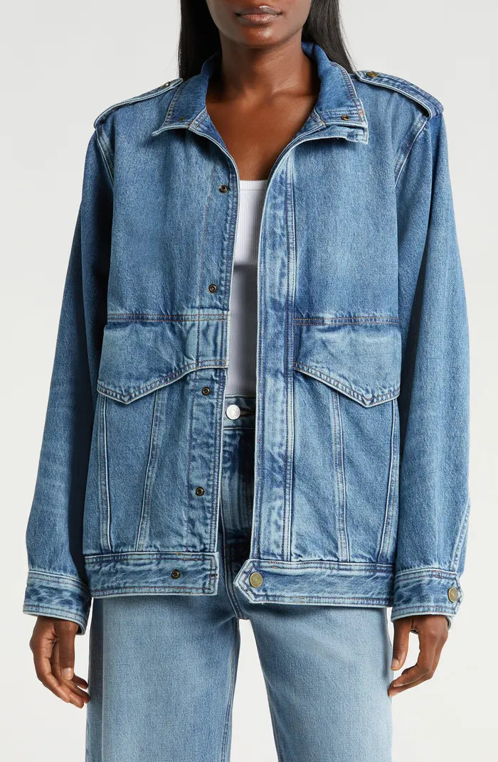 Oversize Denim Power Jacket | Nordstrom