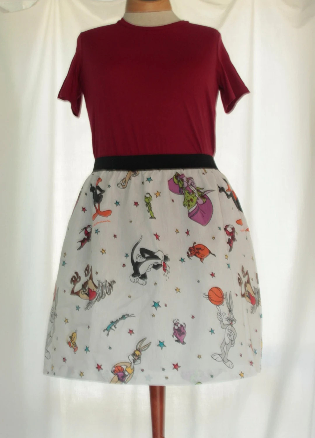 Awesome Space Jam Ladies Skirt from vintage upcycled fabric - - 22" - 26" waist | Etsy (US)