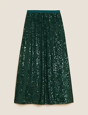 Sequin Midaxi Slip Skirt | M&S Collection | M&S | Marks & Spencer (UK)