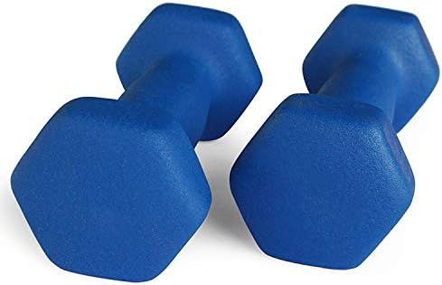 Portzon Set of 2 Neoprene Dumbbell Hand Weights, Anti-Slip, Anti-roll, Hex Shape Colorful | Amazon (US)