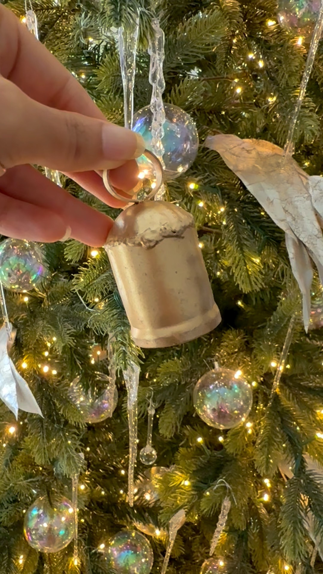 I found a set of these mini bells. They are labeled as bowl filler, and that’s what I originally used them as, but decided to add to my table garland instead. 

#LTKHome #LTKHoliday
