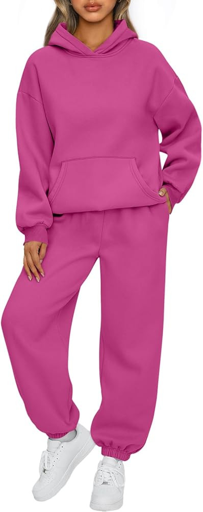 AUTOMET Womens 2 Piece Outfits Lounge Hoodie Sweatsuit Sets Plus Size Fall Fashion Clothes Airpor... | Amazon (US)