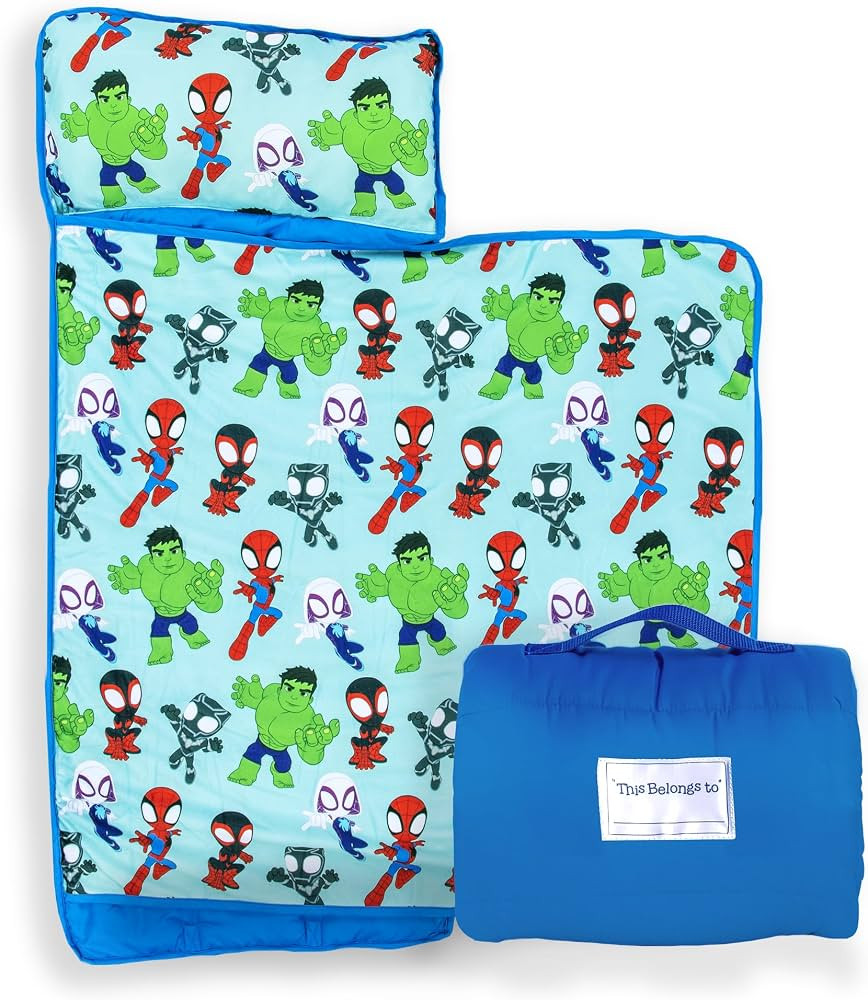 Jay Franco Kids Nap Mat with Embedded Pillow & Blanket \u2013 Soft 46"x20" Microfiber Sleeping Ba... | Amazon (US)