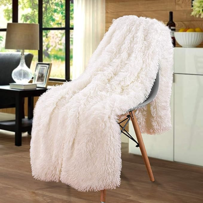 Merit Home Shag with Sherpa Reversible Warm Throw Blanket, Ultra Soft, Cozy Plush Luxury Fuzzy Lo... | Amazon (US)