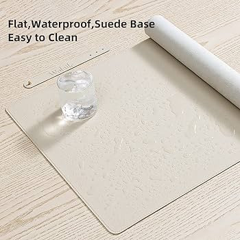 Leather Desk Pad Blotter,Wolaile 36x17 inch Big Keyboard Mouse Pad,Waterproof Non-Slip Writing De... | Amazon (US)