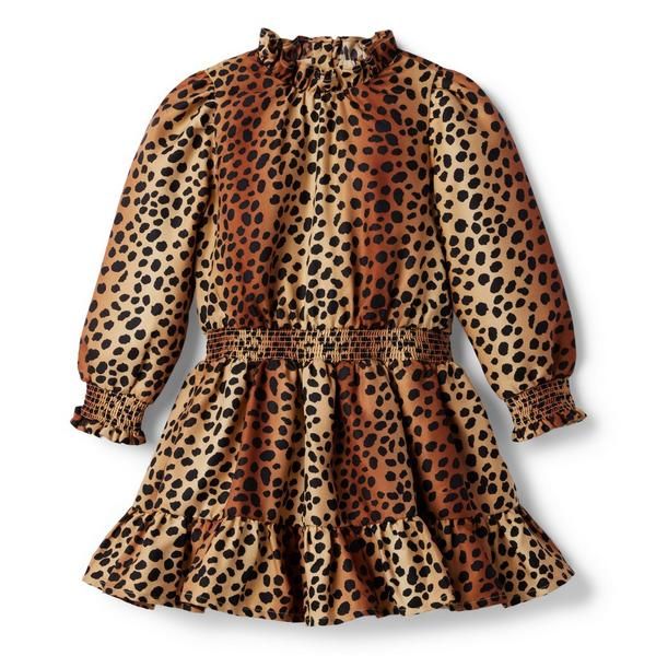 Leopard Smocked Ruffle Dress | Janie and Jack