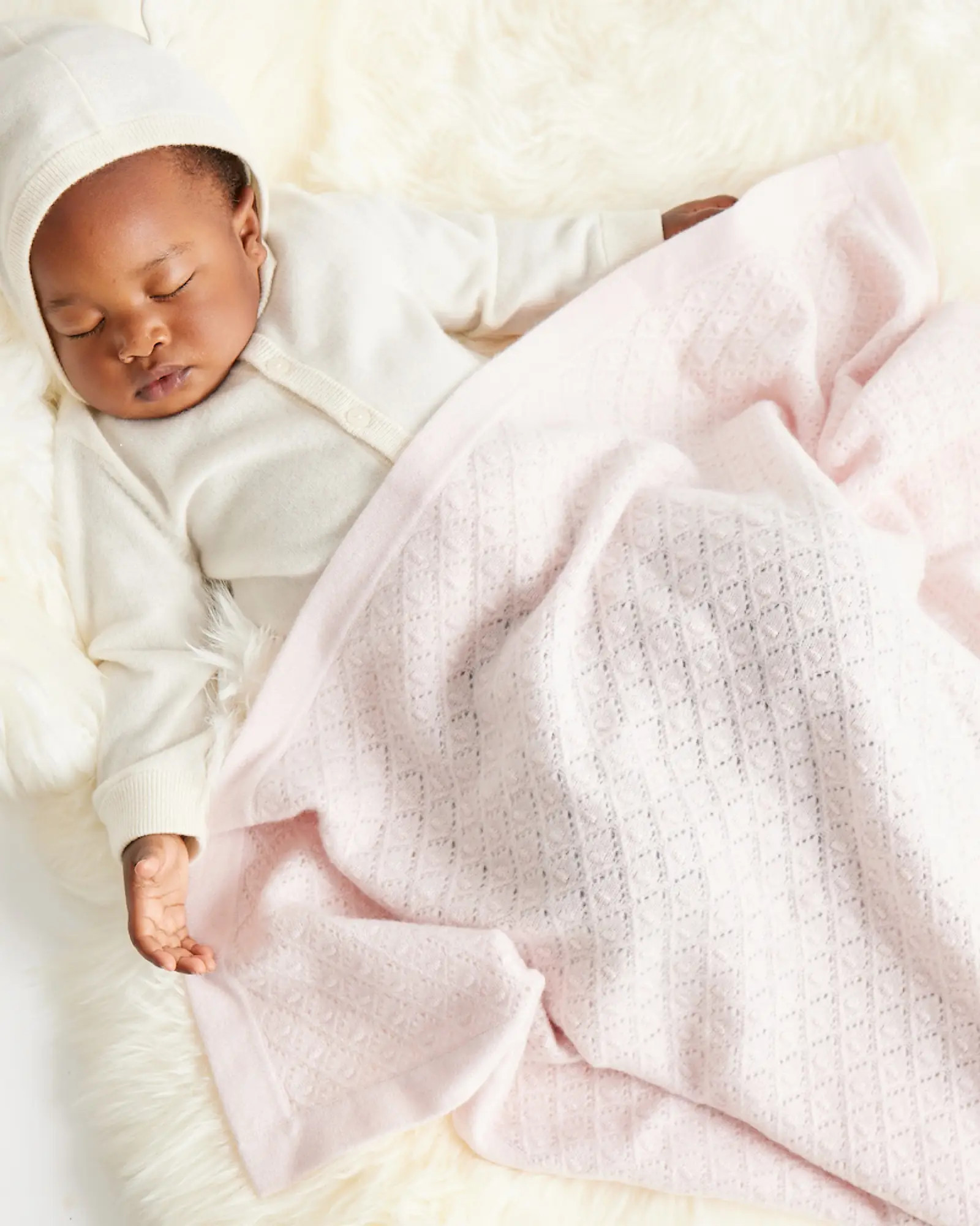 Washable Cashmere Pointelle Baby Blanket | Quince