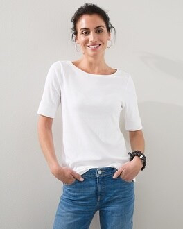 Pima Everyday Elbow Tee | Chico's