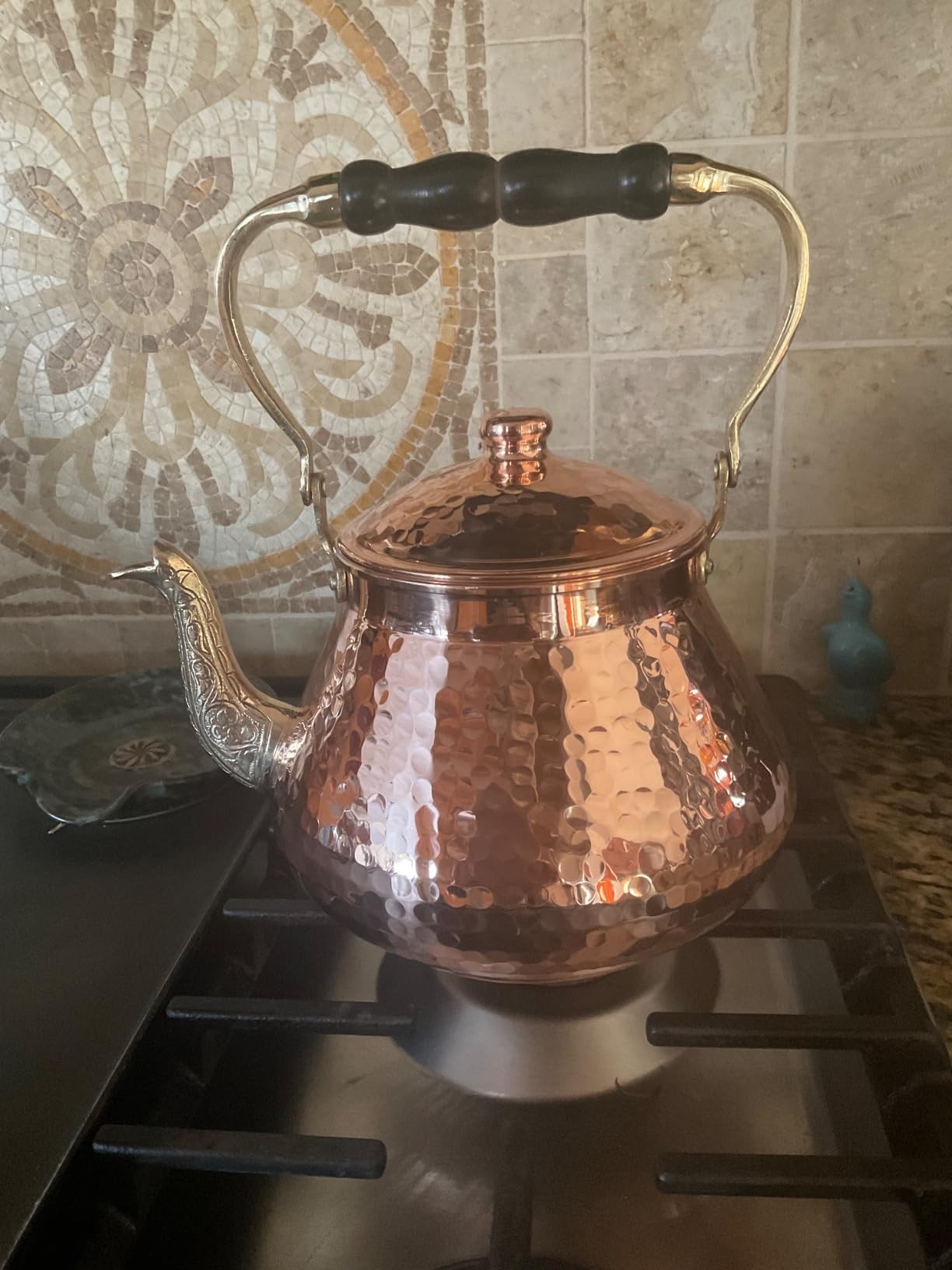 DEMMEX Large Copper Teapot, 1mm Thick, Hammered, Handcrafted in Turkey, 3 Quarts (2.8L) | Amazon (US)