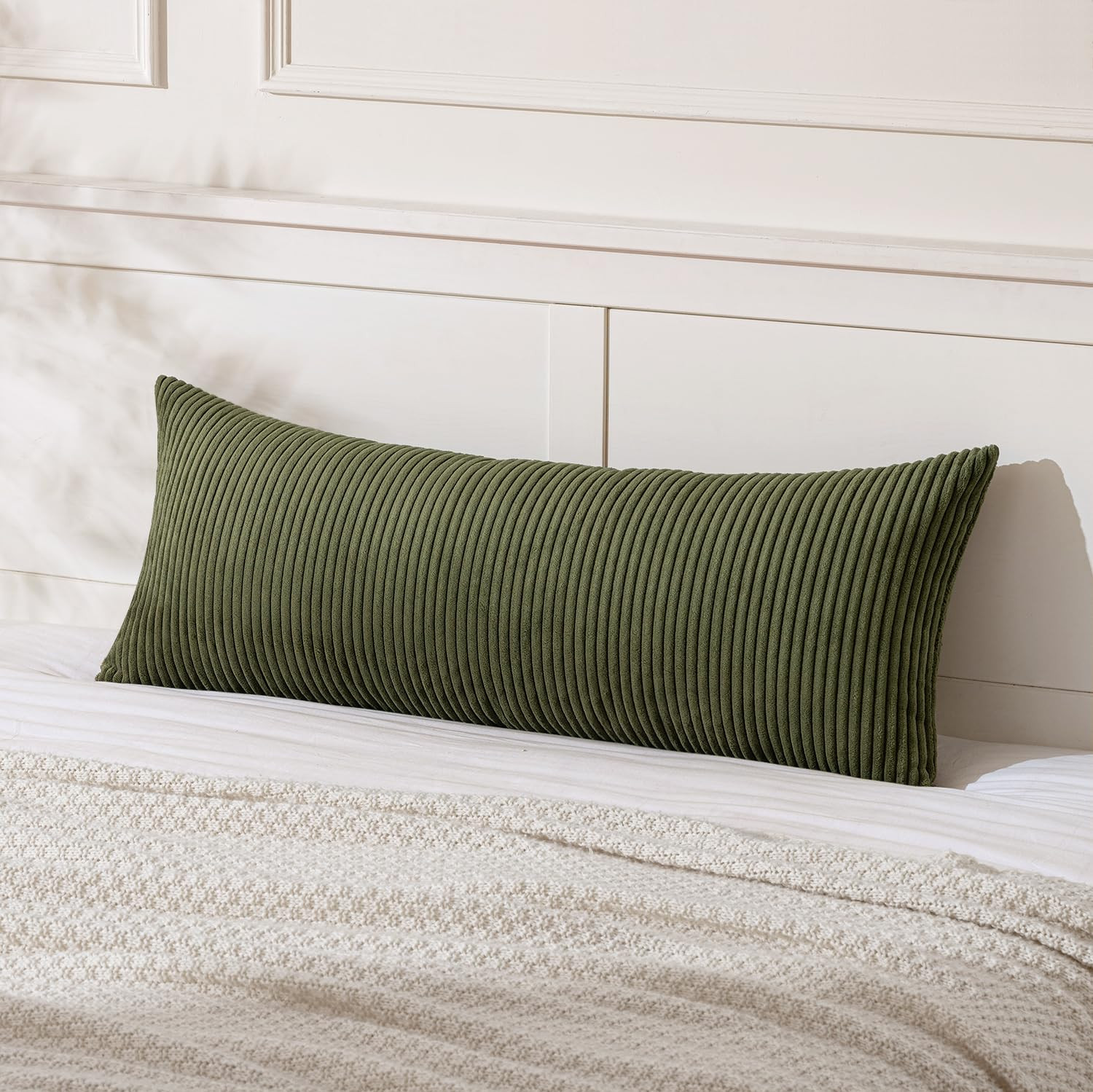 MIULEE Decorative Long Body Lumbar Throw Pillow Cover 14x36 Inch for Bed Couch Bedroom Bench, Sof... | Amazon (US)