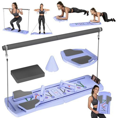 Pilates Board Pilates Reformer Set - Upgraded 7 in 1 Portable Pilates Board for Home Workout, Multifunctional Ab Trainer with Resistance Bands, Pilates Equipment for Women Full Body Workout | Amazon (US)