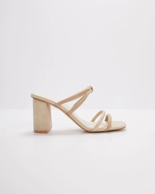 Sawyer Faux Suede Strappy Heels - Taupe | VICI