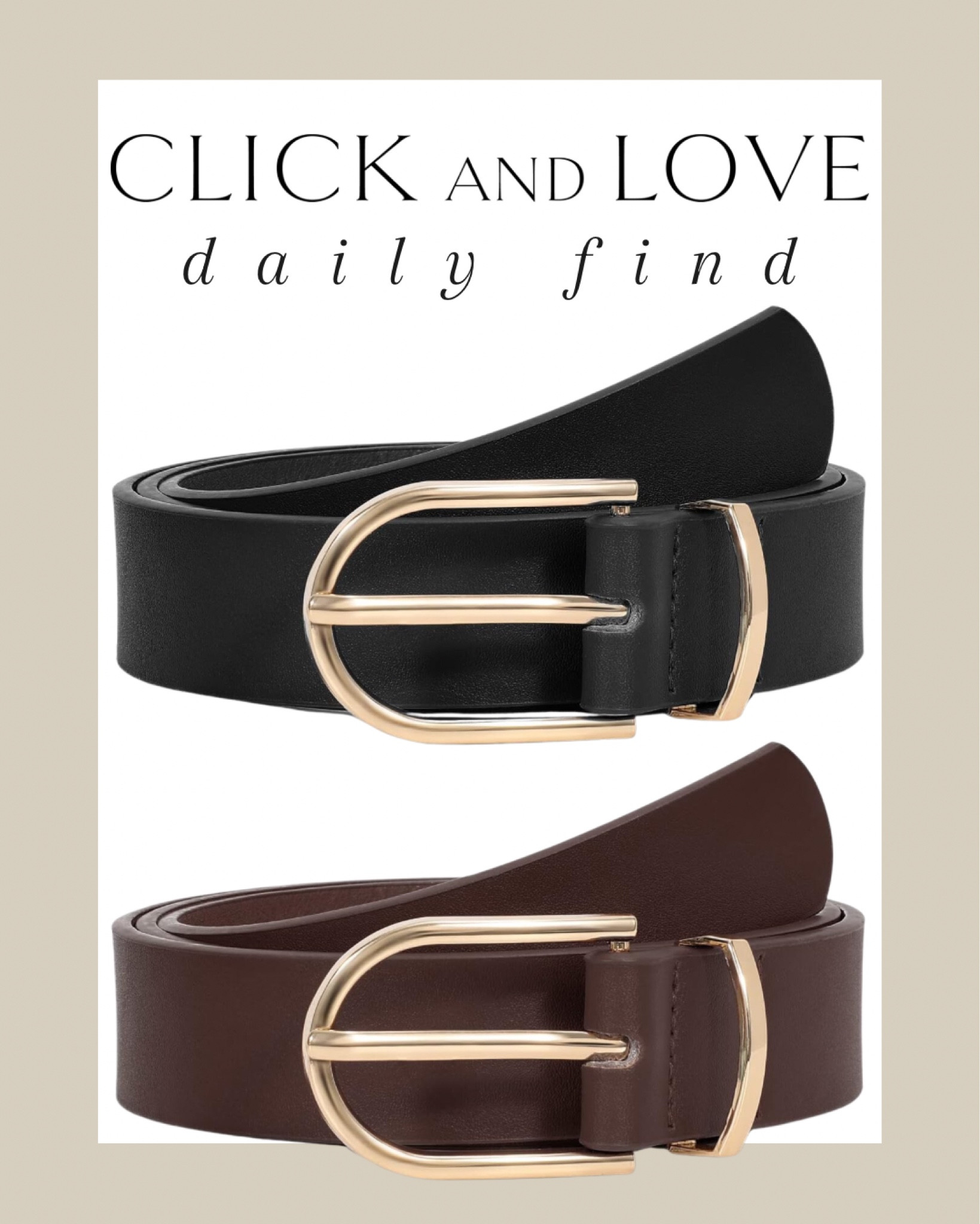 Daily find! Pack of belts under $20 👏🏼
Love the gold buckle detail. 

Belt, brown belt, black belt, leather belt, Womens fashion, fashion, fashion finds, outfit, outfit inspiration, clothing, winter fashion, summer fashion, spring fashion, wardrobe, fashion accessories, Amazon, Amazon fashion, Amazon must haves, Amazon finds, amazon favorites, Amazon essentials #amazon #amazonfashion

#LTKstyletip #LTKhome #LTKfindsunder50