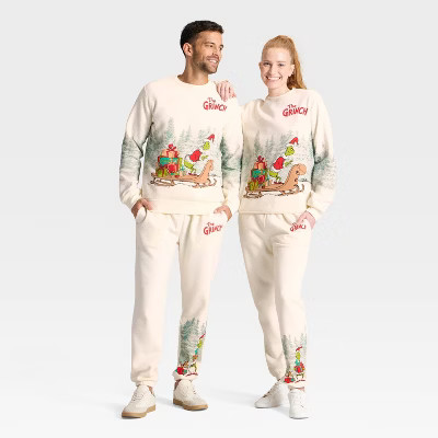 Adult The Grinch Graphic Sweatshirt - Cream | Target