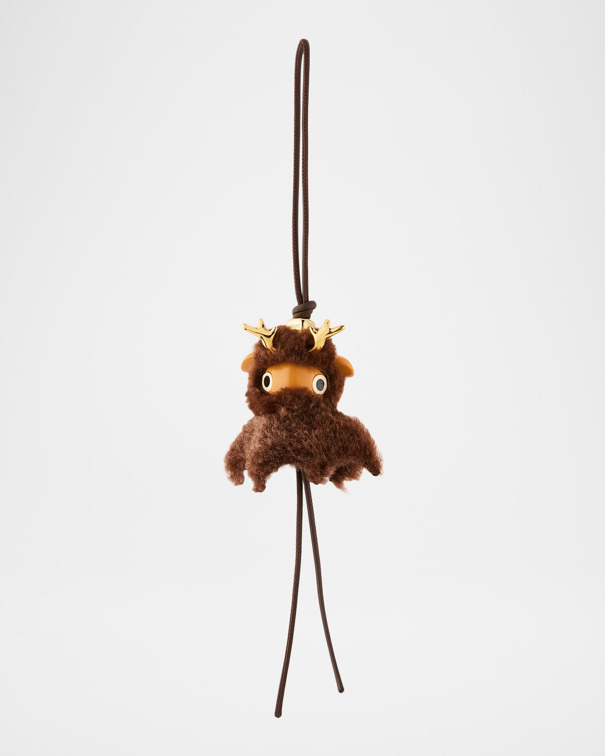 Fawnie Deer Bag Charm in Acetate & Shearling | Neiman Marcus
