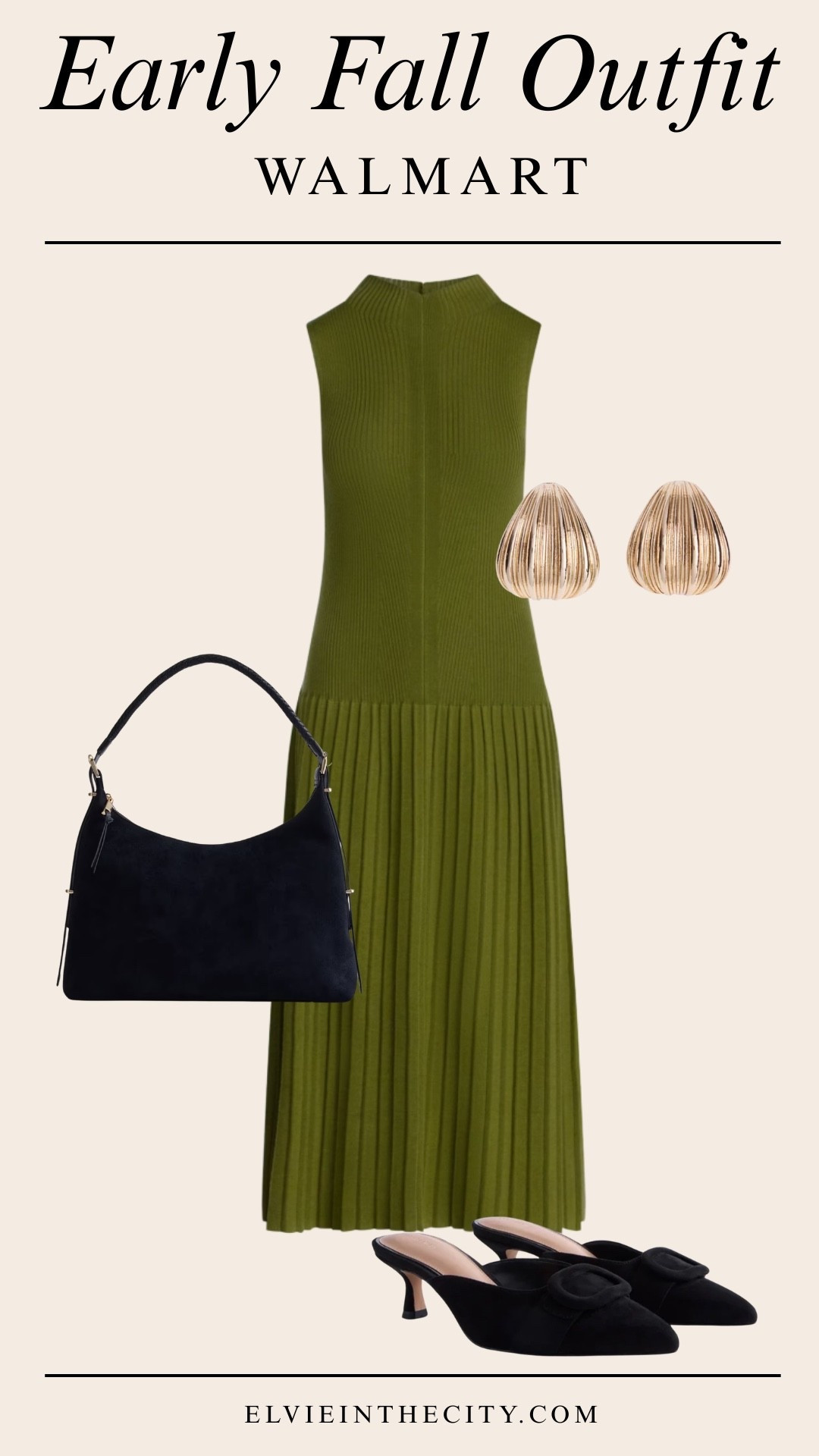 This early fall outfit from Walmart includes a Green mock neck midi sweater dress, heeled mules, gold-toned earrings, and  Black top zipper shoulder bag. 


Walmart finds, fall outfits, fall finds, over 50 style, midlife fashion, petite fashion,midlife women, affordable fashion, fashion over40

#LTKOver40 #LTKPetite #LTKmomlife