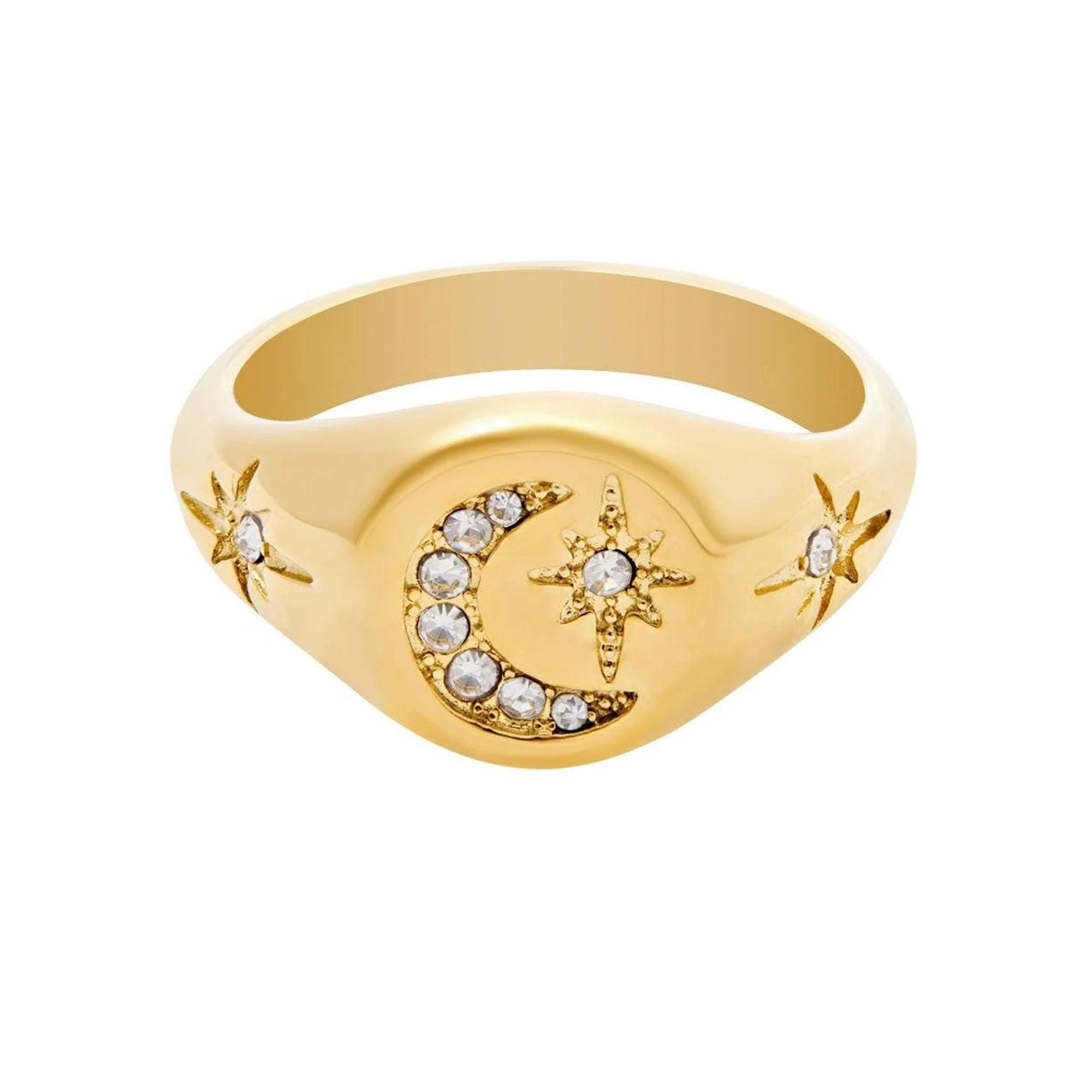 BOHOMOON Luna Signet Ring | Waterproof & Tarnish Free Stainless Steel | Bohomoon UK