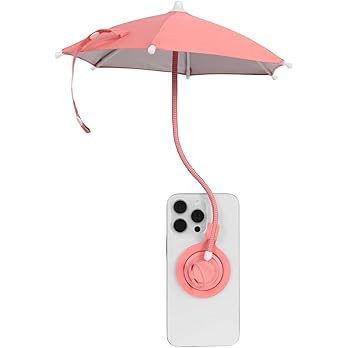 Cell Phone Stand with Umbrella for Sun, Magnetic Sun Shade with Suction Cup | Adjustable Portable... | Amazon (US)
